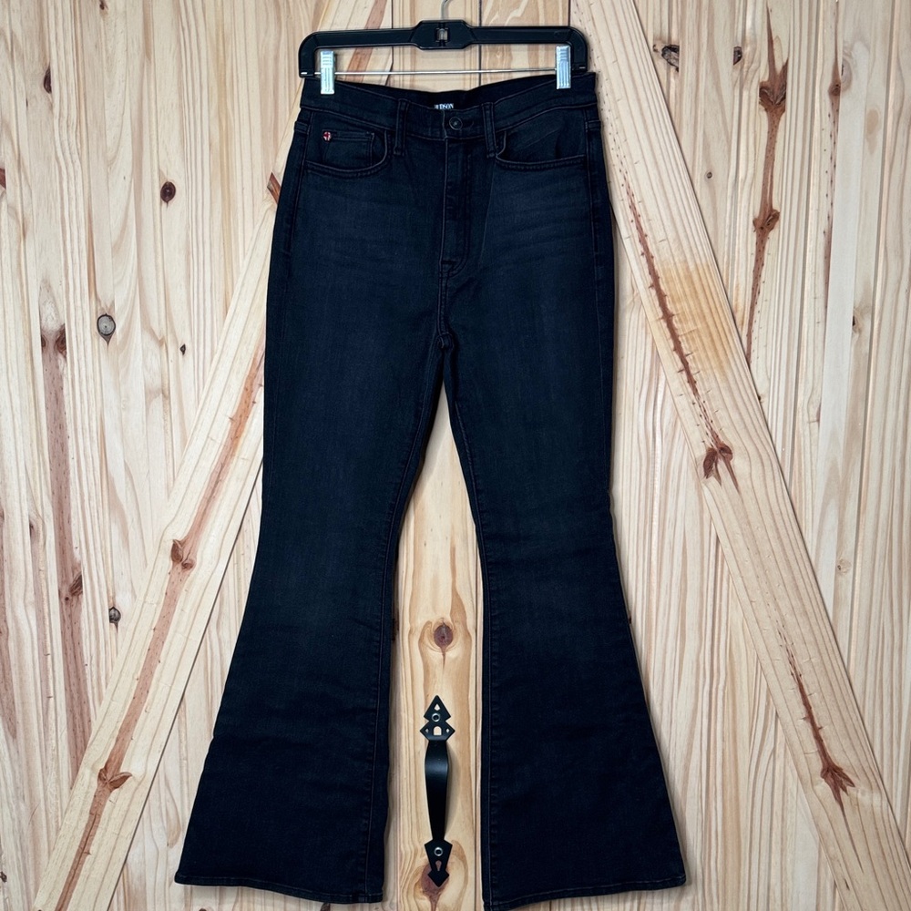 Hudson Jeans Black Flare Wide Leg Jeans